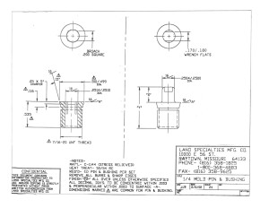 1/4" Mold Pin & Bushing